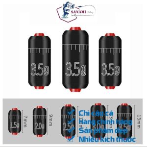 Chì Lá Câu Cá Cuốn Sẵn 1 Viên Đầy Đủ Kích Thước Chuyên Câu Đài Câu Đơn Tương Ứng Với Phao Câu PK14 - SANAMI FISHING