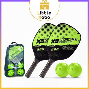 [1 Cặp] Vợt Pickleball Kèm 4 Trái Bóng Banh Túi Đựng Dành Cho Người Mới Đồ Chơi Thể Thao Pickle Ball