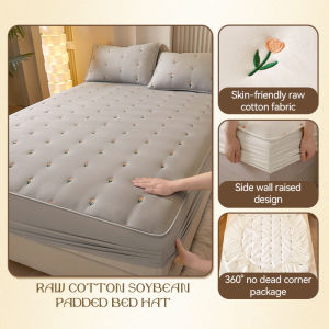 Mattress Protector Premium Mattress topper Fitted BedSheet Cotton matress topper Mattress Cover Single Queen King 床墊