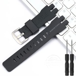 Resin Watch Accessories For Casio PRW3000 PRW6000 PRW6100 PRG300 Mens Rubber Replacement Band Strap Sports Waterproof Bracelet