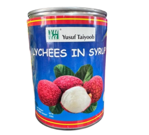 YUSUF TAIYOOB LYCHEE TIN GRED PREMIUM 565GMe/YUSUF TAIYOOB FRUIT COCKTAIL 567Ge