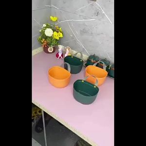 Onion and Ginger Storage Basket Kitchen with Hook Fruit and Vegetable Organizer Holder for Home Bathroom Miscellaneous Items Hanging Basket