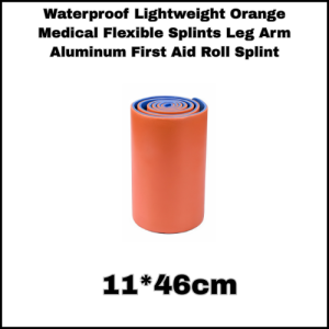 Aluminum First Aid Roll Sprint Waterproof Lightweight Orange Medical Flexible Splints Leg Arm