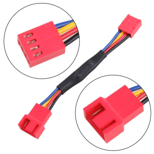 Computer Mainboard 4Pin CPU Cooler Fan PWM Deceleration Power Cable Temperature Control Speed Drop Wire Red White Yellow