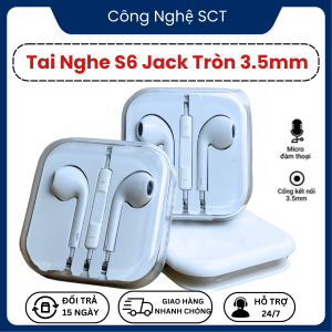 Tai nghe Có Dây nhét tai S6  Tai Nghe Dây giắc cắm 3.5mm dành cho điện thoại Android/iOs 6s 6plus/Samsung