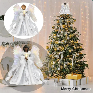 Christmas tree decoration golden angel doll tree top glowing Christmas tree outfit