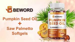 Pumpkin Seed Oil with Saw Palmetto Softgels 3000mg Per Serving 300/600 Softgels    Cold-Pressed with Essential Fatty Acids & Phytosterols    Supports Hair Urinary Bladder & Health    Non-GMO