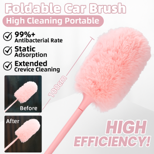 Household Duster Brush Foldable Static Electricity Feather Duster Portable Magic Dust Remover Gap Cleaning Long Handle for Home Use Ceiling Spider Web Dust RemovalCleaning Brush Set