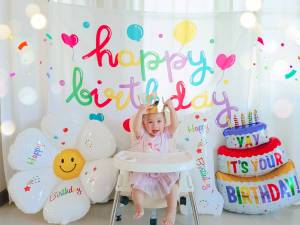 (รีวิวสินค้าจริง) ได้ทั้งเซ็ต พร๊อบวันเกิดมินิมอล เซ็ตวันเกิด HBD ปาร์ตี้วันเกิด ลูกโป่งวันเกิด