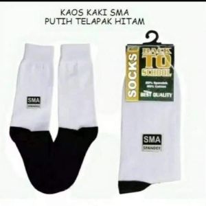 12 pasang kaos kaki sekolah hitam putihkaos kaki