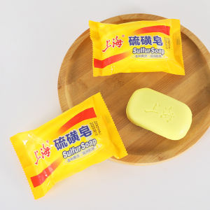上海硫磺皂 Sulfur Soap 洁面沐浴皂洗手清洁 Oil Control Acne Treatment Lackhead Remover