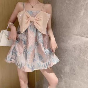 Đầm 2 Dây Gấm Kim Sa Cực Đẹp