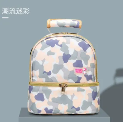Double Layer Cooler Bag For Breastmilk Storage Bag Bottle Feeding Breast Pump Breastfeeding Insulation Bag