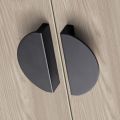 Half Moon Aluminum alloy Cabinet Handles Wardrobe Semicircle Knobs Drawer Dresser Knobs Furniture Handles Drawer Handles. 