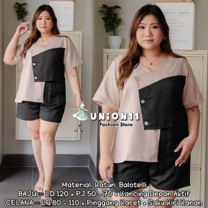 UNION11 - STELAN WANITA JUMBO / STELAN BIG SIZE XXXL WANITA / SETELAN JUMBO WANITA LD 120 SWANI