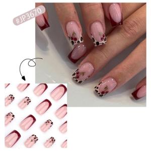 Press on NailFake Nail Stick Glues on Nail False Nail Acrylic Nail Artificial False Nail for DIY Nail Art Designs