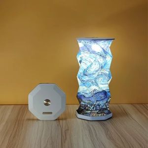 EO4MD Creative Portable Desk Light Ultra Thin LED Foldable Paper Latern Holiday Cultural Touch Night Light Travel