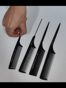 หวีป้องกันไฟฟ้าสถิตย์/หวีจัดแต่งทรงผมแบบมืออาชีพ ทรงหางแหลม สำหรับจัดแต่งทรงผมและกำจัดขน มีฟันละเอียด