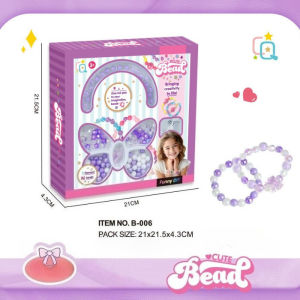 DIY Bead Set Jewelry Making Acrylic Bracelet Necklace Creative Mainan Kanak Kanak Gift Girl