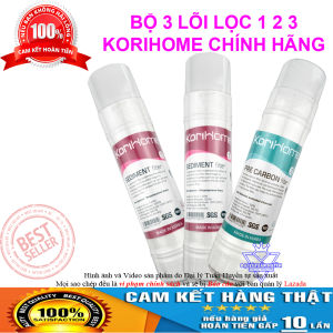 Bộ lõi lọc nước 123 KoriHome chính hãng ( 2 lõi Sediment + 1 lõi Pre Carbon)