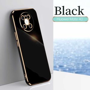 For Huawei Mate 40 Pro Mate 20 Pro Mate 30 Pro Mate 20X Mate 10 Pro Mate 50 Pro Y7A/P Smart 2021 Nova 5T/Honor 20/Honor 20S Phone Case6D Straight Side Electroplating Porcelain Crystal TPU Soft Shell Back Cover