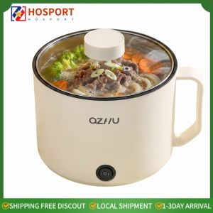 220V 1.8L Electric Food Cooker Small Fryer for Noodles Eggs and Steaks Multifunctional Compact Kitchen Tool