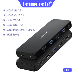 Lemorele Hdmi Kvm Switch HDMI Switcher 4K HDMI Splitter For PS4 HDTV