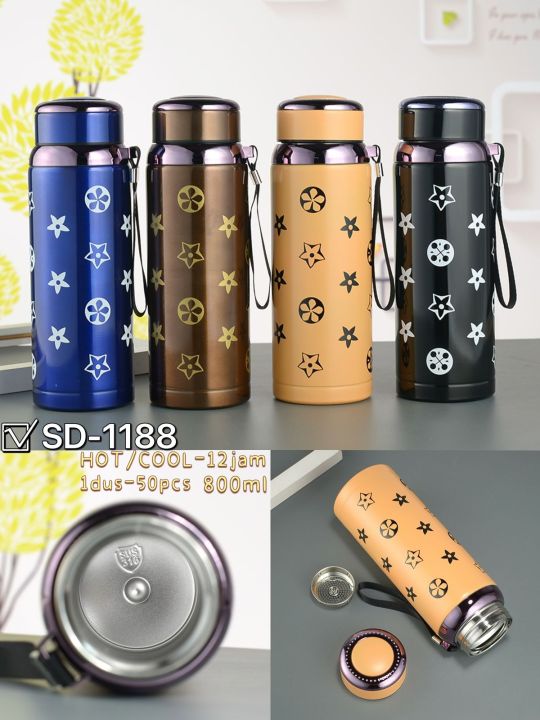 Termos Stainless Premium Panas Dingin 1000ML Termos Vacuum Flask Travel  Hot Cold Thermos Kopi Lazada Indonesia