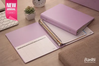Bantex Multiring Binder 20 Ring 25mm A5 Light Lilac 1324 24
