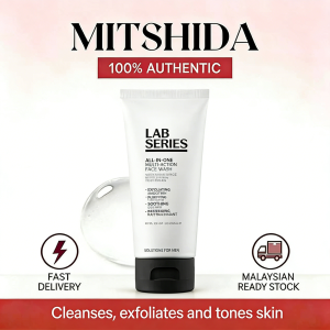LAB SERIES All-In-One Multi-Action Face Wash Cream-to-Foam Exfoliating Grains Pre-Shave Purifying All Skin Types