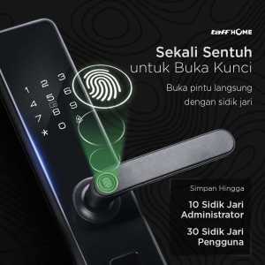 COD TaffHOME Smart Door Lock Fingerprint Password Card Alarm - XR25
