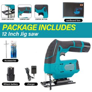 REAIM Mesin Gergaji Cordless Kayu Jig Saw Mesin Potong Kayu Jigsaw Mesin Jigsaw Variable Speed Kekuatan Tinggi