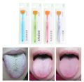 Tongue Brush Cleaning Tooth Safe Tongue Scraper Soft Toothbrush Scraping Tongue Cleaner Oral Hygiene Clean Tool. 