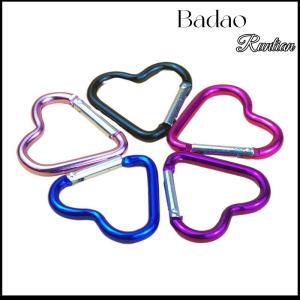 Badao Carabiner Clips Heart-shaped Carabiner Hooks Compact Quick Link Snap Hook Clips Strong Load-bearing Key Holders Camping