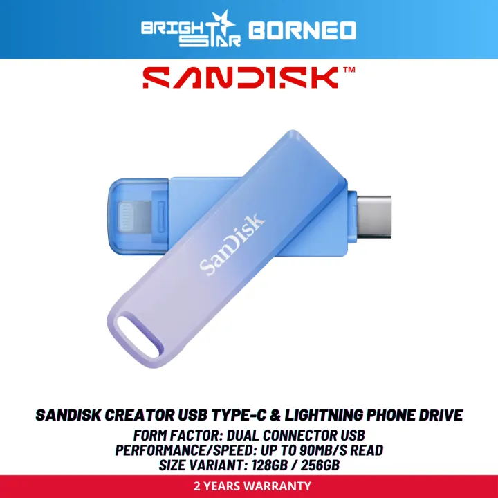 SANDISK Creator USB TYPE-C & Lightning Phone Drive - 128GB/256GB