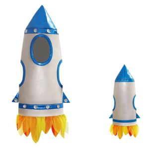 YIYU STUDIO Trang phục phi hành gia Bộ đồ phi hành gia cho trẻ em Sân khấu cosplay trẻ em Ngày Thể Thao Chủ Đề Không Gian Trang phục hóa thân thành phi công vũ trụ Lớp lót bên trong của quần áo bảo hộ Rocket Bộ Trang Phục Halloween Sinh nhật Halloween