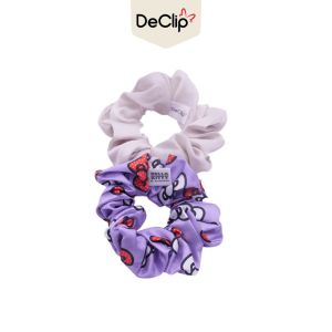 DeClip X Sanrio Scrunchie Satin Set Motif Hello Kitty Ribbon