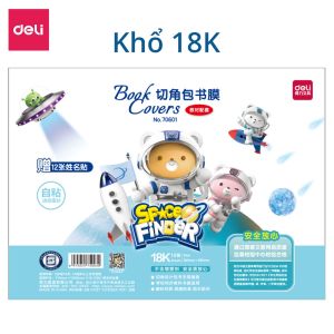 Decal bọc vở trong suốt Deli - 10 chiếc - Phù hợp với nhiều loại sách vở - 70601