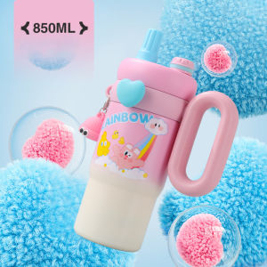 Ice Bar Mug Big Straw Handle Ice Cup High-Value Thermos Stainless Steel 316 Large Capacity Water Cup