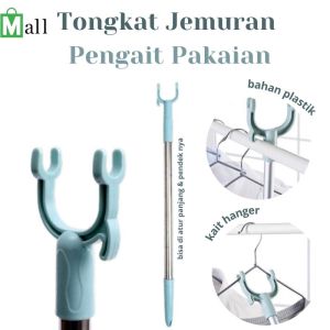 TJR-Tongkat Jemuran Hanger Baju Adjustable Pengait baju Stainless