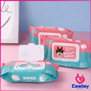 CeeJay ทิชชู่เปียกทำความสะอาด ทิชชู่เปียก กระดาษทิชชู่เปียก ทิชชูเปียก 80 แผ่น Baby hand and mouth wipes