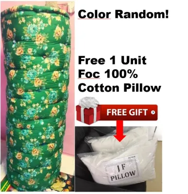 JFH KEKABU Natural Cotton Mattress / Tilam Kekabu / Toto / Single size (Random Color)