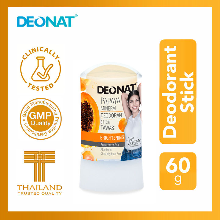 Deonat Natural Mineral Deodorant Stick Papaya 60g | Lazada PH