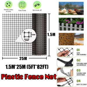 Oversize Size 200M Plastic Fence Chicken Net 5FT Height Outdoor Lambat Net Orchard Protection Poultr