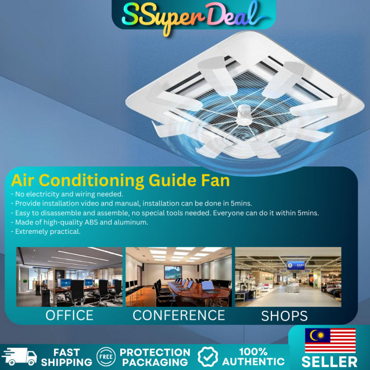 Ac Wind Guide Fan Cassette Central Air Conditioning Guide Fan | Accelerate air flow | 360 ...