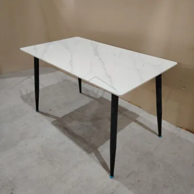 WFURNITURE Sintered Stone Table Dining Table/Ceramic Table Dining/Meja Makan Ceramic