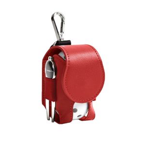 NOBLELUX Professional PU Leather Pouch Golf Ball Bag Storage Golf TEE Case Waist Holder