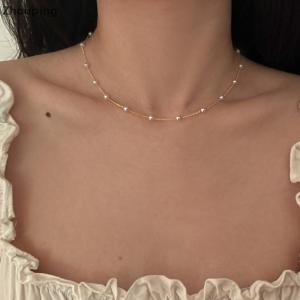 【ZP】Cute Trendy Elegant s Beaded Necklace For Women Girls Fashion Exquisite Clavicular Chain Party Jewelry Accessories Gifts