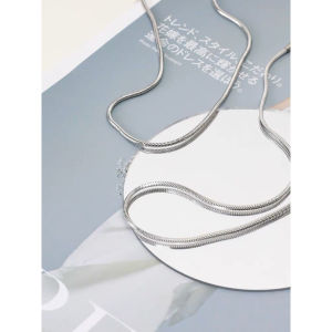 KALUNG TITANIUM PRIA WANITA MODEL BULAT GOLD DAN SILVER ANTI KARAT DAN LUNTUR
