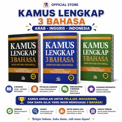 Kamus Bahasa Arab / Kamus Lengkap 3 Bahasa Arab – Inggris - Indonesia / NAWASENA